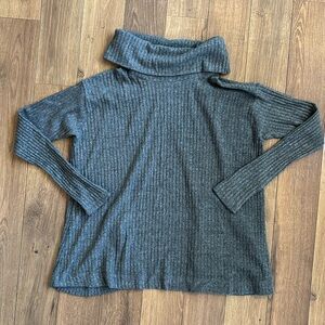Brownish Gray Francesca’s Open-Back Turtleneck Sweater - Small